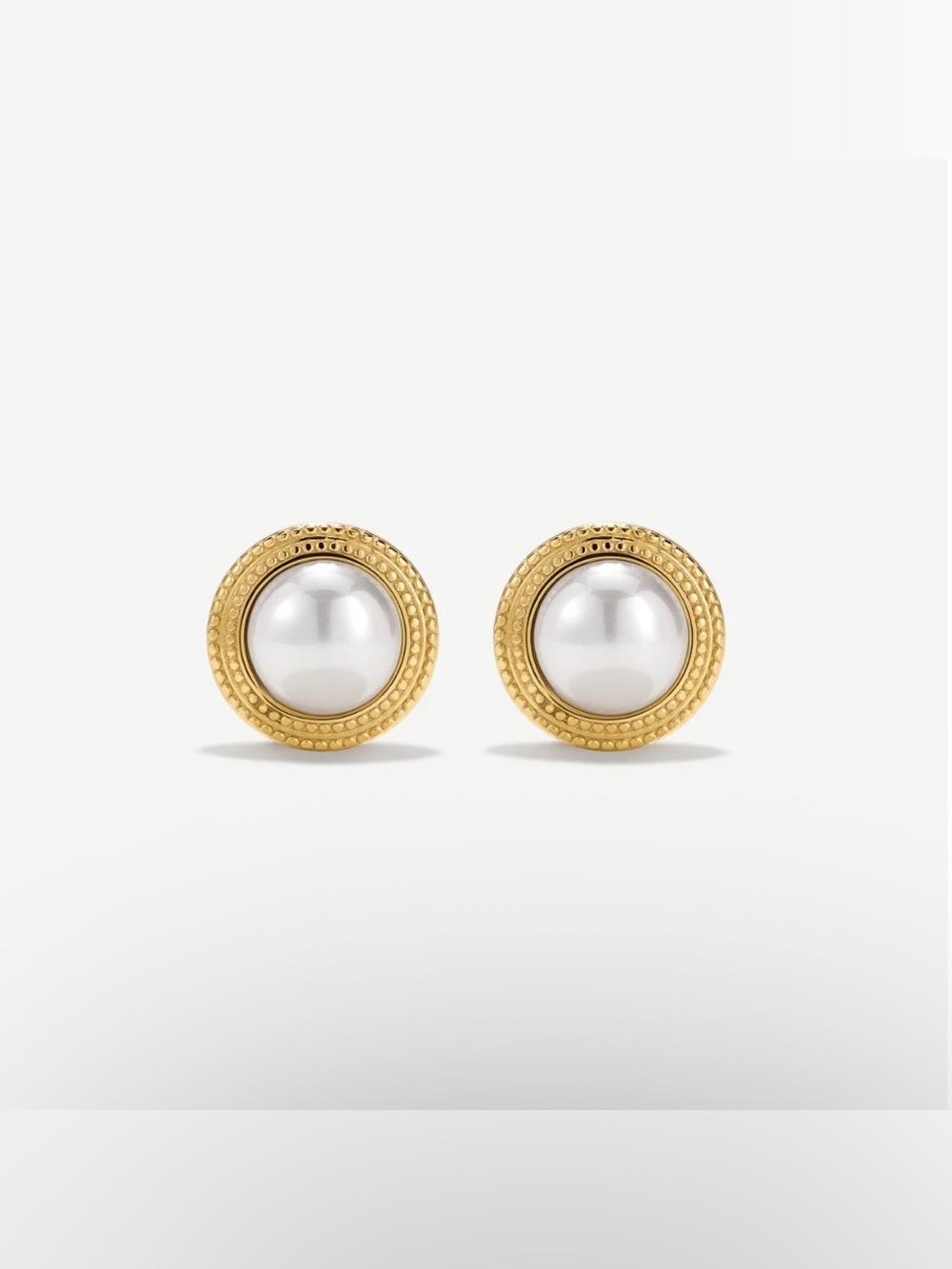 NEW! D.LOUISE Bold Vintage Pearl Statement Earrings